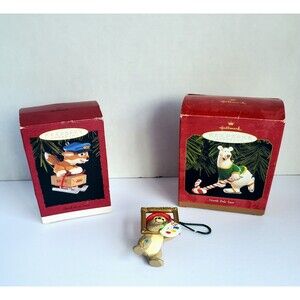 Hallmark Keepsake Christmas Ornaments Pole Star Beary Gifted Quick As A Fox Vtg